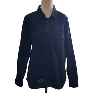 NWOT Woolrich Women's Black Flannel Button Up Shirt - L/G